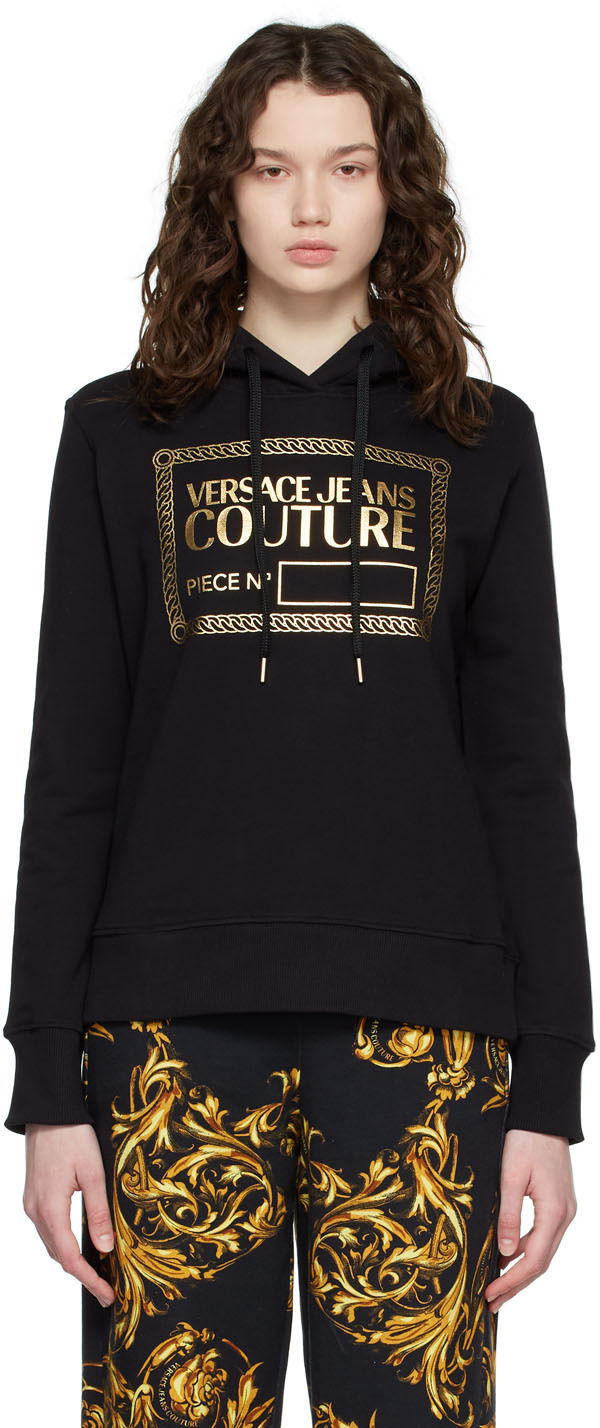 Versace Jeans Couture Black Logo Hoodie Versace