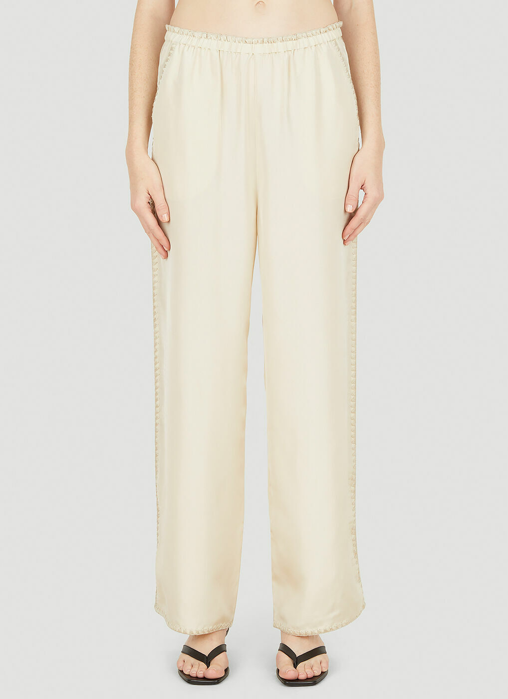 Embroidered Pants in Cream Toteme