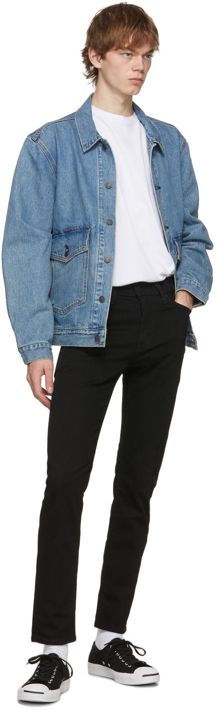 Levi's Blue Denim At Work Trucker Jacket Levis