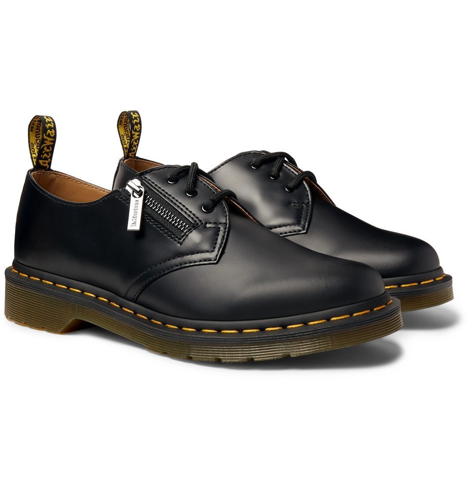 Beams - Dr. Martens Leather 1461 Derby Shoes - Black Beams F