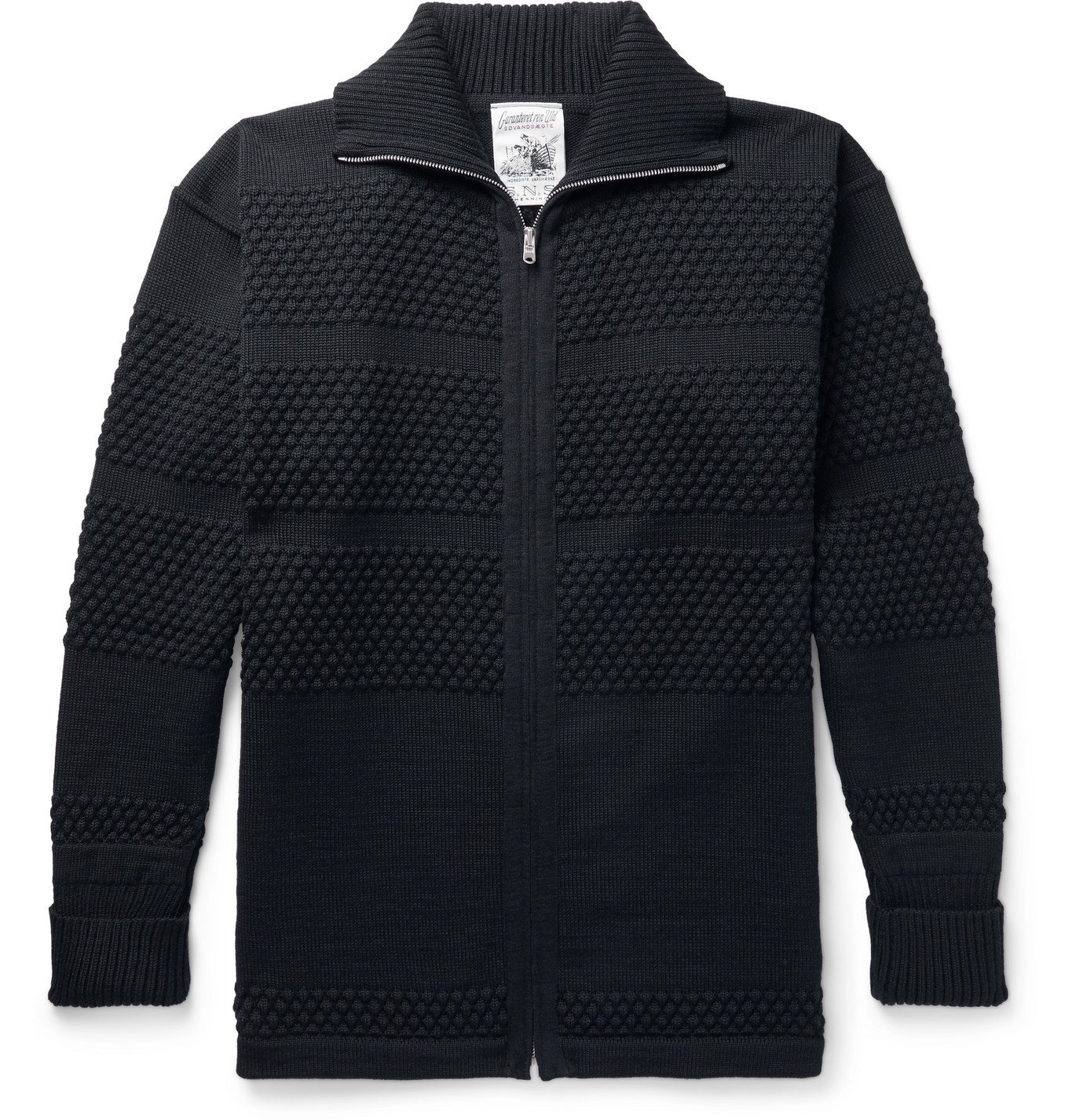 wool zip up cardigan