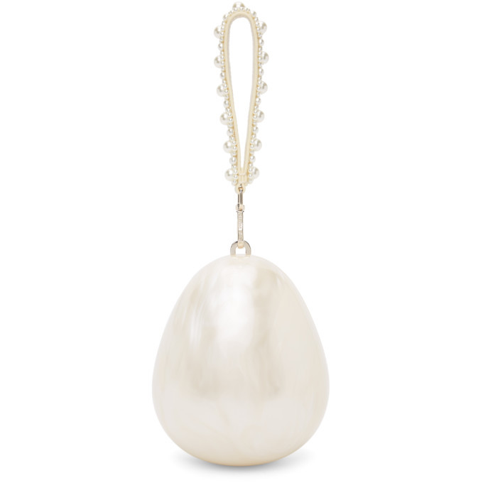 Simone Rocha Off-White Mini Handheld Perspex Egg Bag Simone Rocha