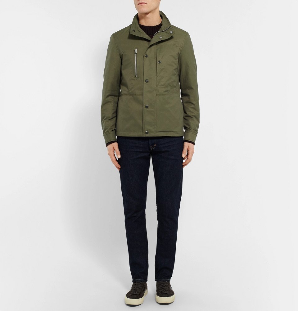 TOM FORD - Cotton-Blend Field Jacket - Men - Army green TOM FORD