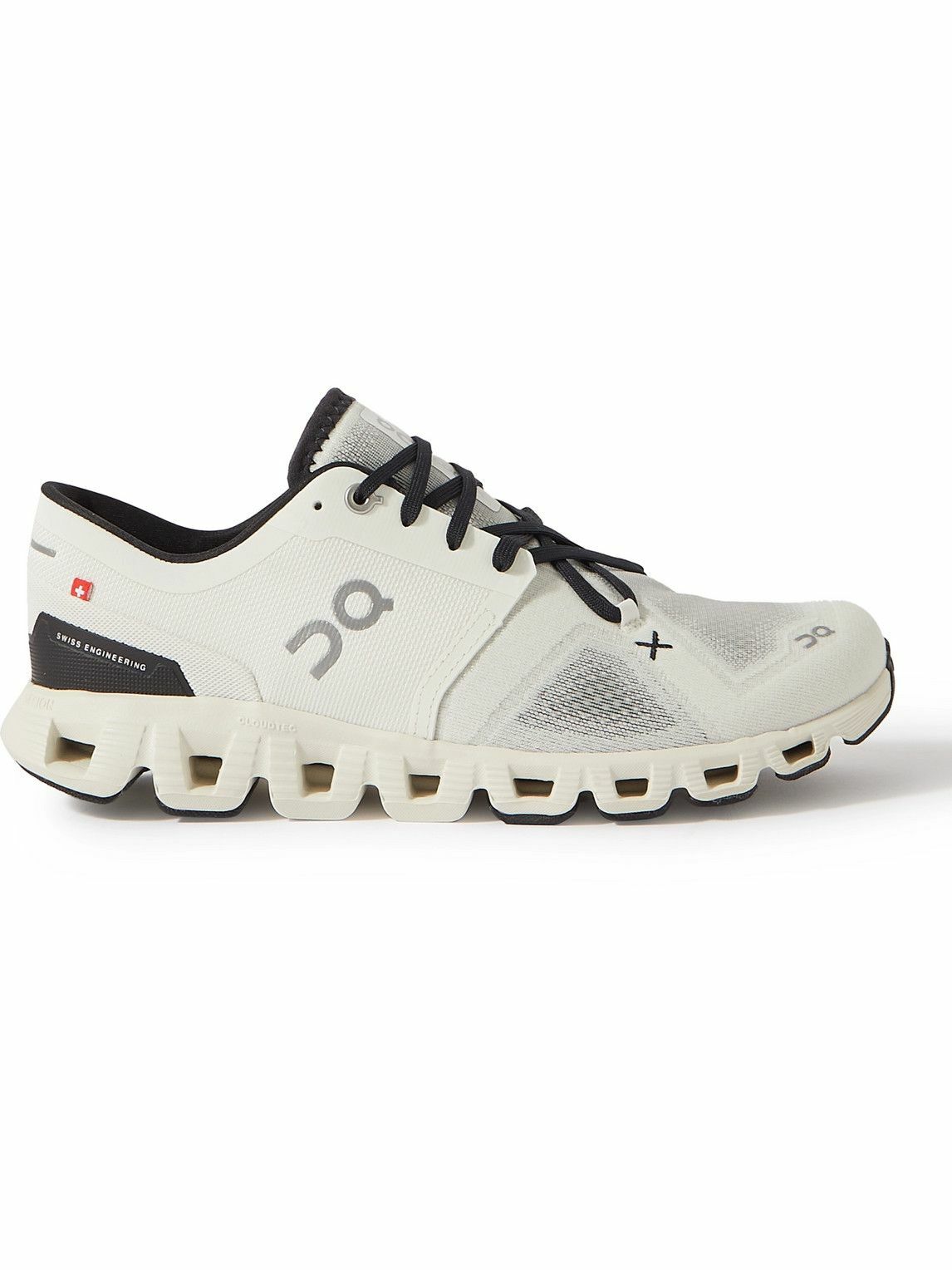 ON - Cloud X3 Rubber-Trimmed Mesh Running Sneakers - Neutrals On