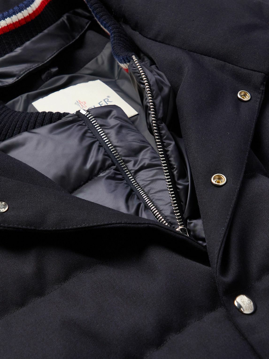 Moncler - Bess Convertible Nylon-Trimmed Quilted Wool Down Jacket ...