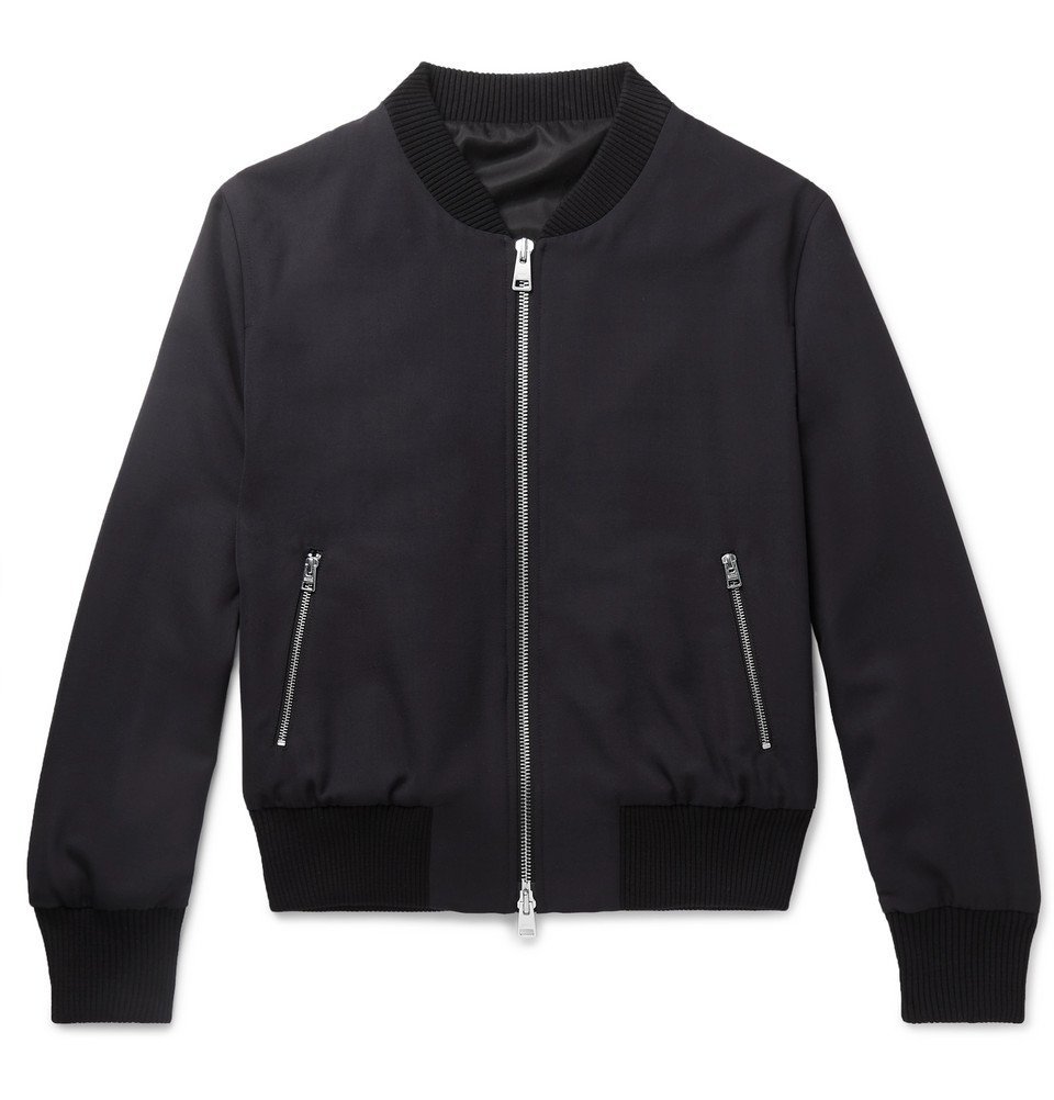 AMI - Slim-Fit Wool Bomber Jacket - Navy AMI