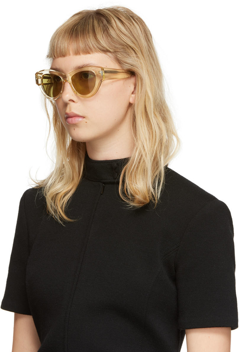 saint laurent yellow sunglasses