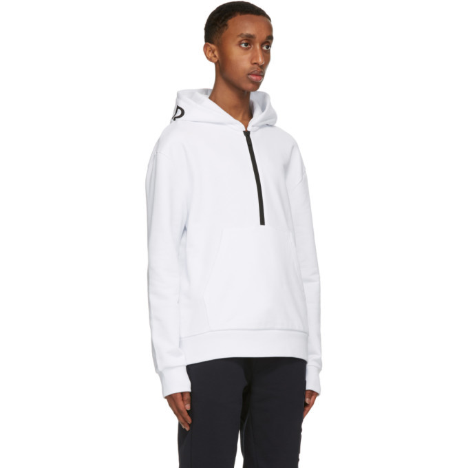 moncler zip hoodie white