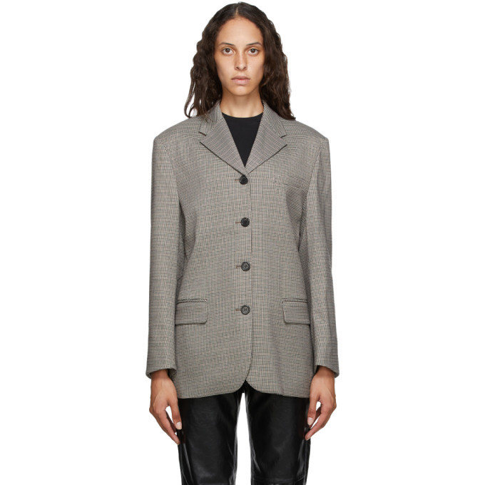 Andersson Bell Brown and Black Houndstooth Four-Button Blazer Andersson ...