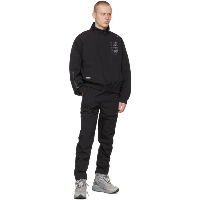 C2H4 Black My Own Private Planet Intervein Paneled Track Jacket C2H4