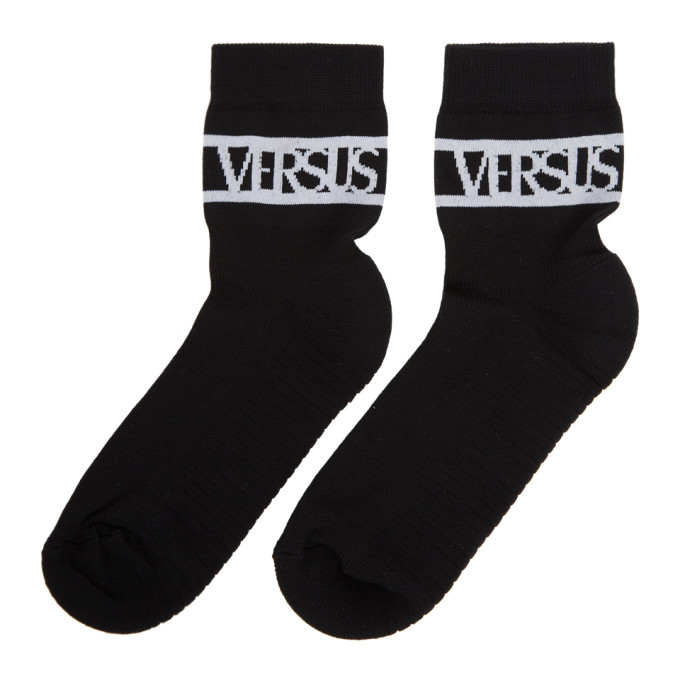 Versus Black Logo Socks Versus