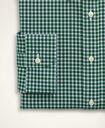 Brooks Brothers Men's Stretch Big & Tall Dress Shirt, Non-Iron Pinpoint Oxford Button Down Collar Gingham | Green