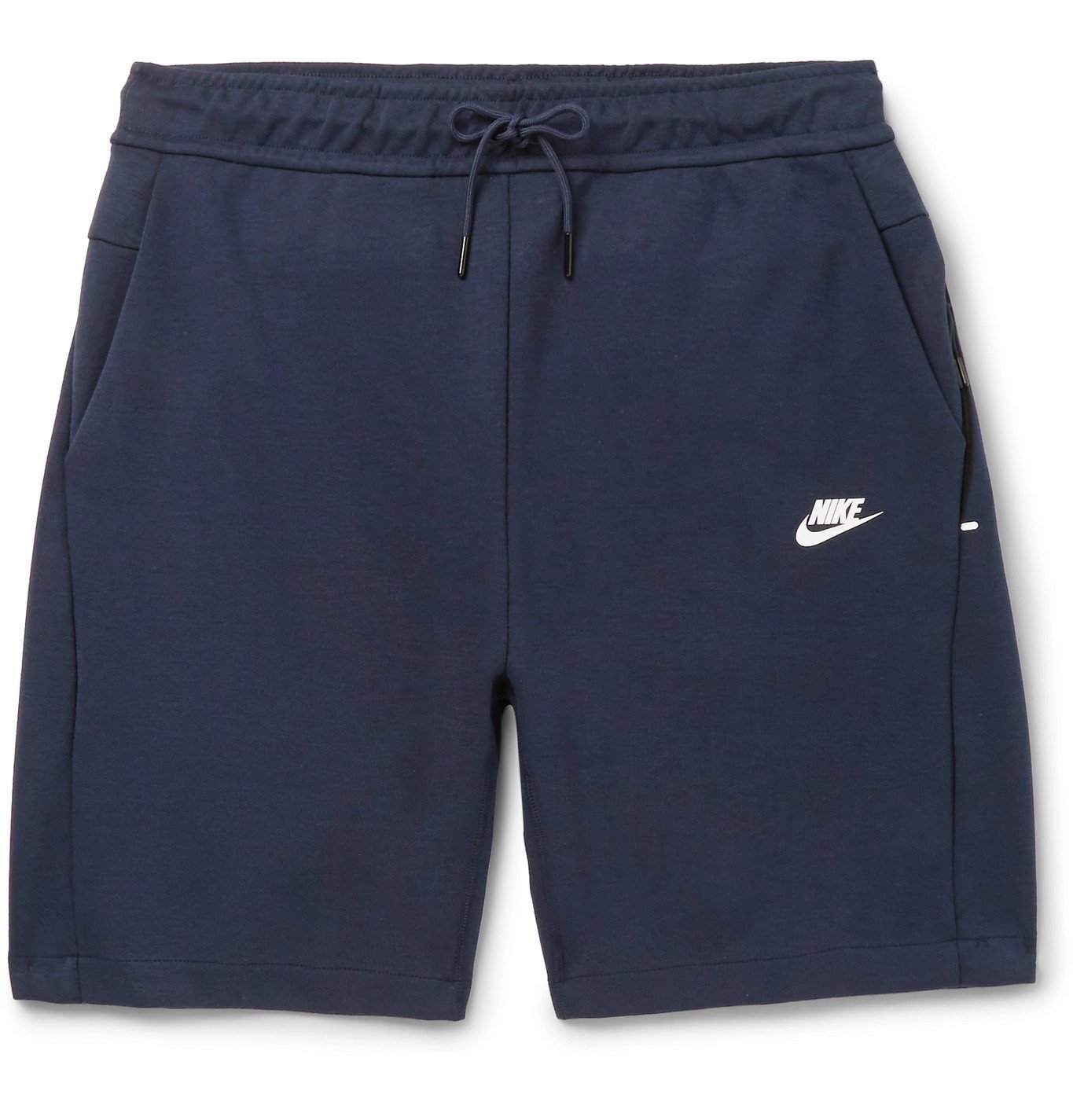 NIKE - Cotton-Blend Tech Fleece Shorts - Blue Nike