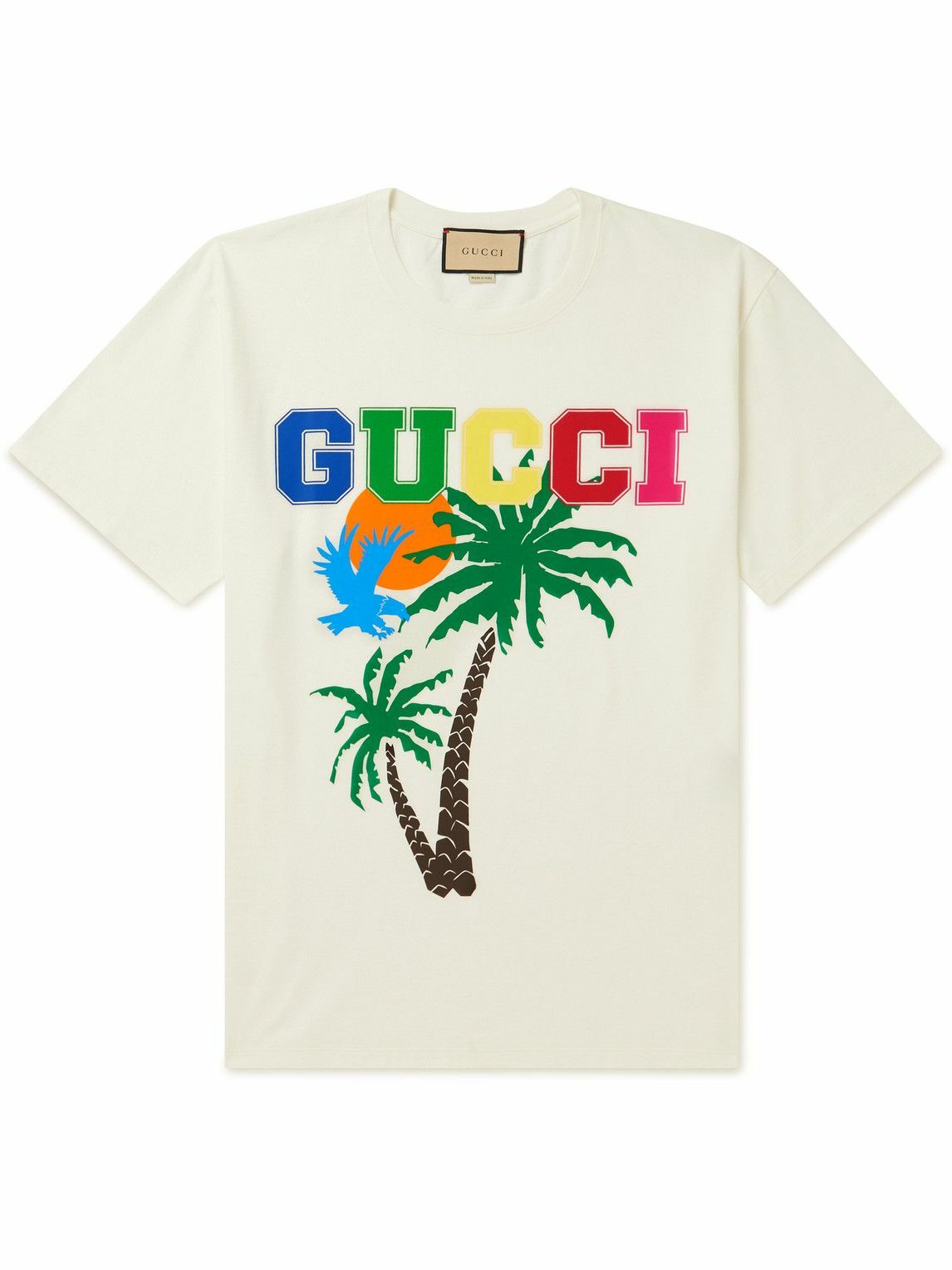 GUCCI Printed CottonJersey TShirt Neutrals Gucci