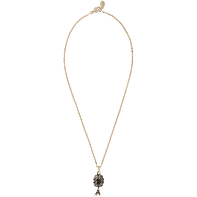 Alexander McQueen Gold Pearl Necklace 