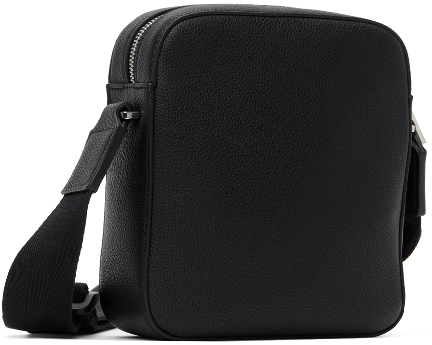 BOSS Black Faux-Leather Messenger Bag BOSS