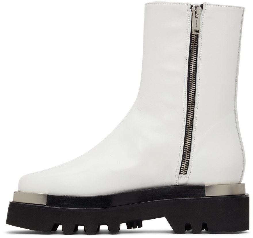 Peter Do White Metal Tip Combat Boots Peter Do