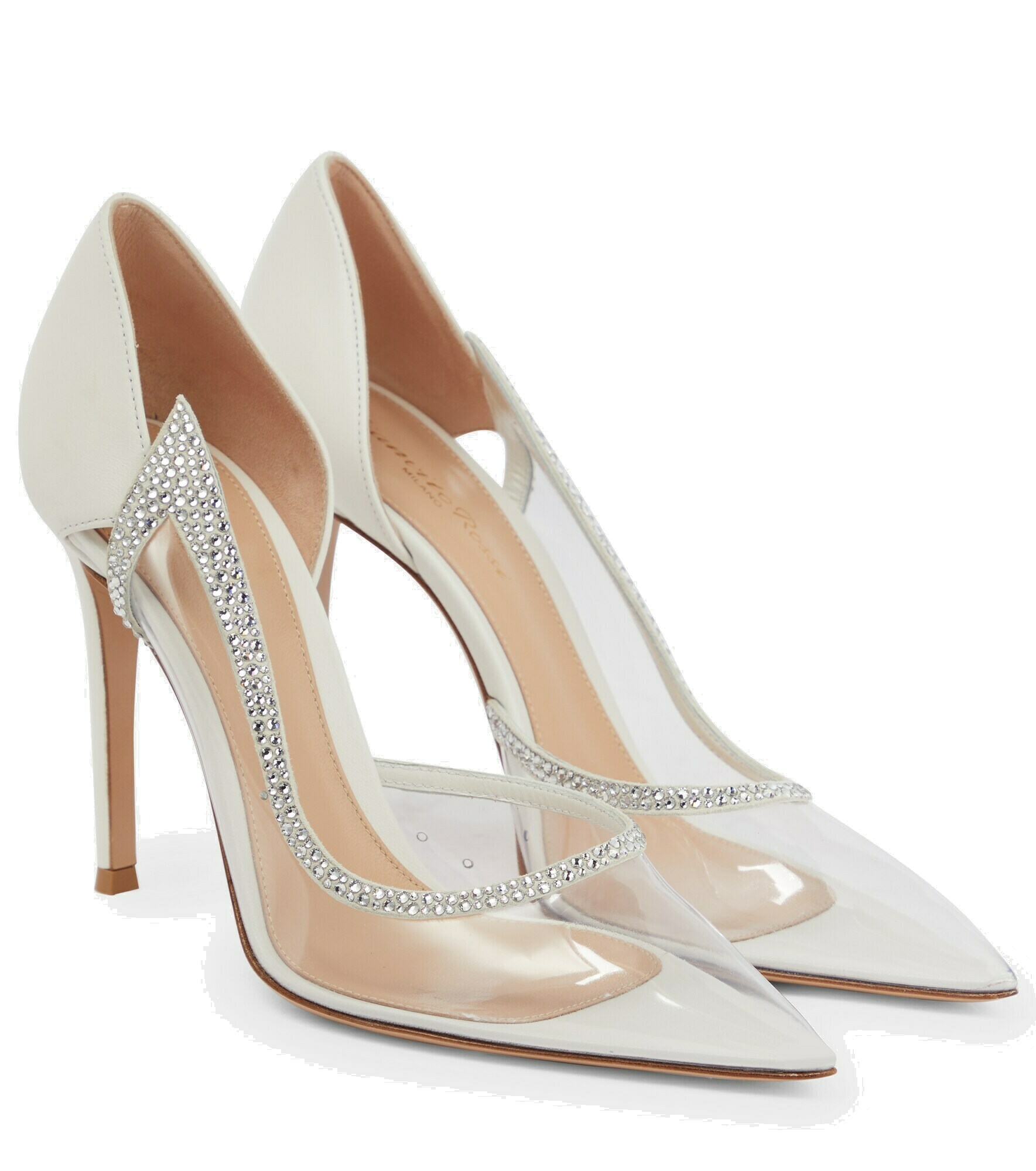 Gianvito Rossi - Bridal Plexi 105 crystal-embellished pumps Gianvito Rossi