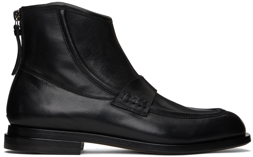 Photo: TAAKK SSENSE Exclusive Black Carnaby Morgan Zip-Up Boots