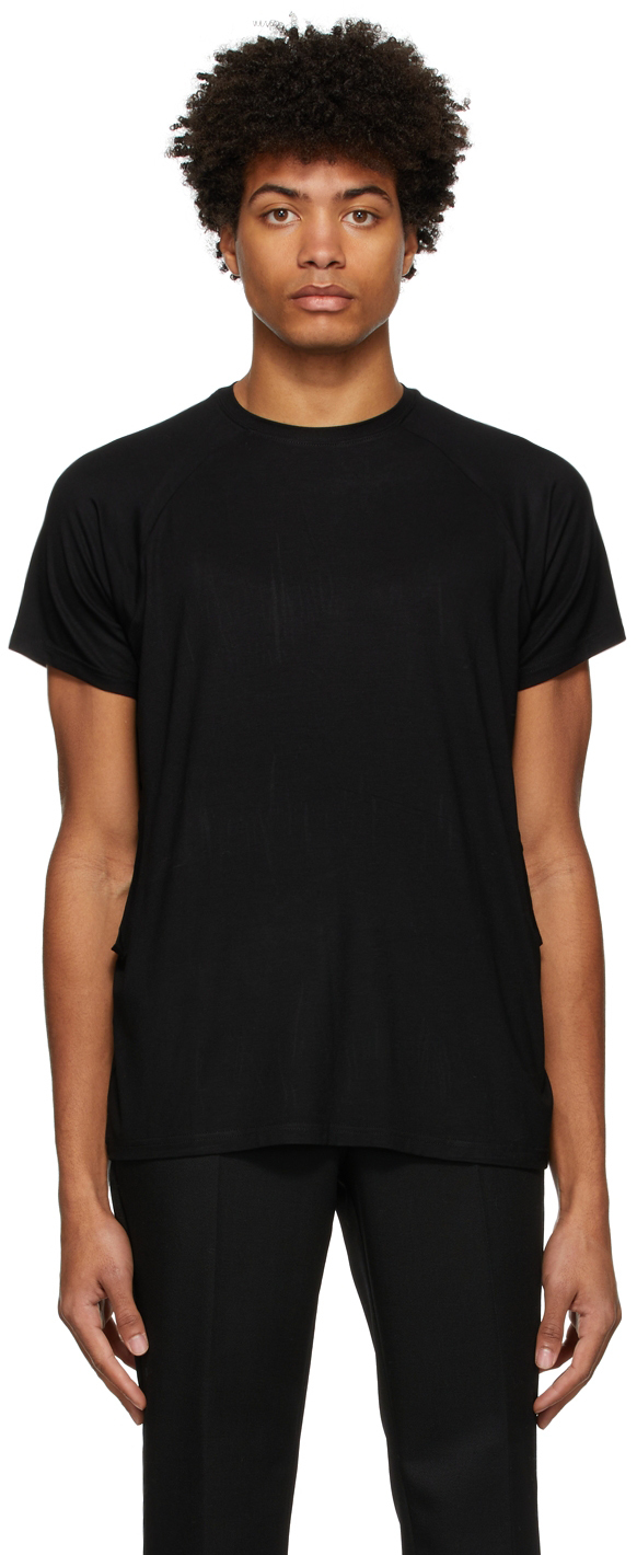 Carlota Barrera Black Cut-Out T-Shirt 