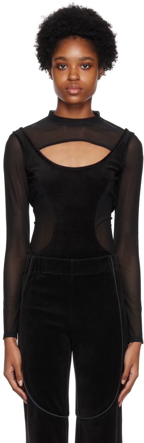 MCQ Black Sheer Bodysuit & Bolero Set McQ Alexander McQueen