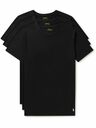 Polo Ralph Lauren - Three-Pack Logo-Embroidered Cotton-Jersey T-Shirts - Black
