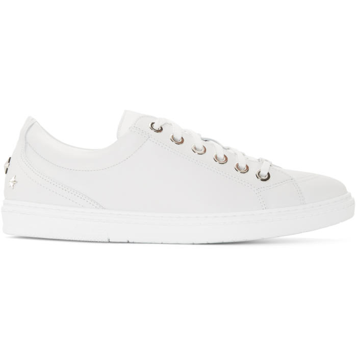 Jimmy Choo White Calfskin Low Top Sneakers main image 1