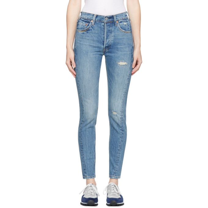 levi's 501 skinny altered jeans