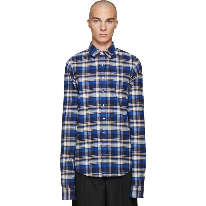 Vetements Blue Flannel Check Shirt Vetements