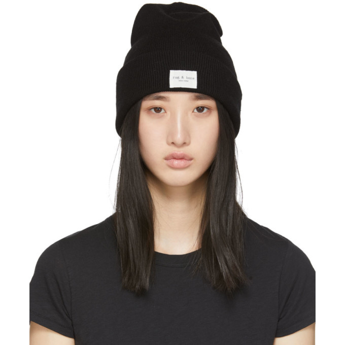 rag and bone black beanie