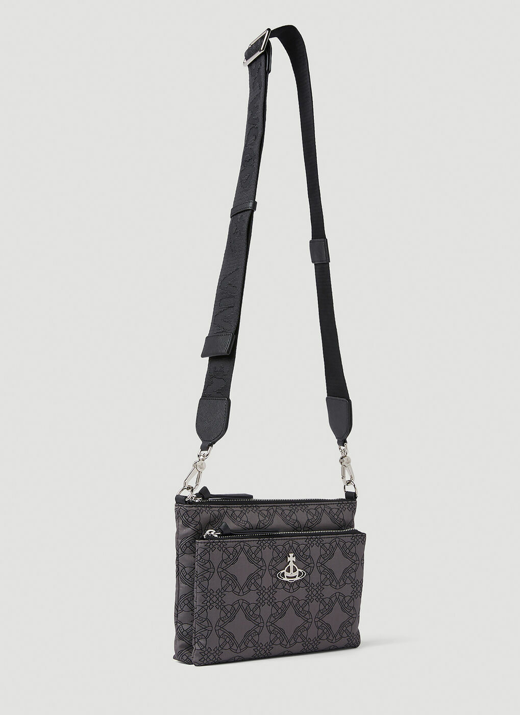 Penny Double Pouch Crossbody Bag in Grey Vivienne Westwood