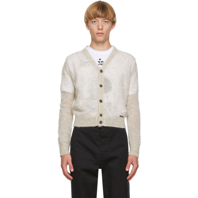 beige mohair cardigan