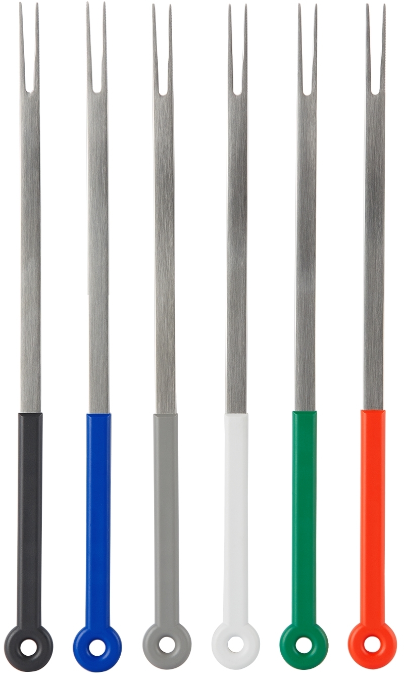 Mono Silver Cheese Fondue Fork Set Monocle