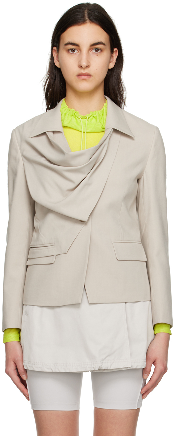 TheOpen Product Black Draped Blazer TheOpen Product