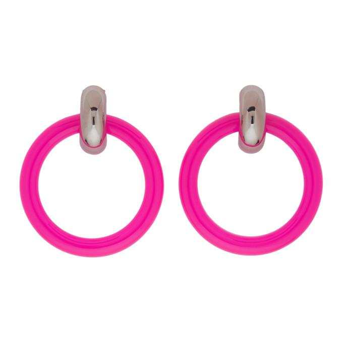 balenciaga pink earrings