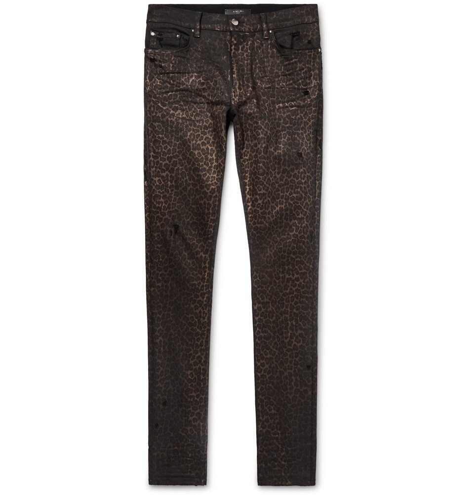 leopard jeans mens