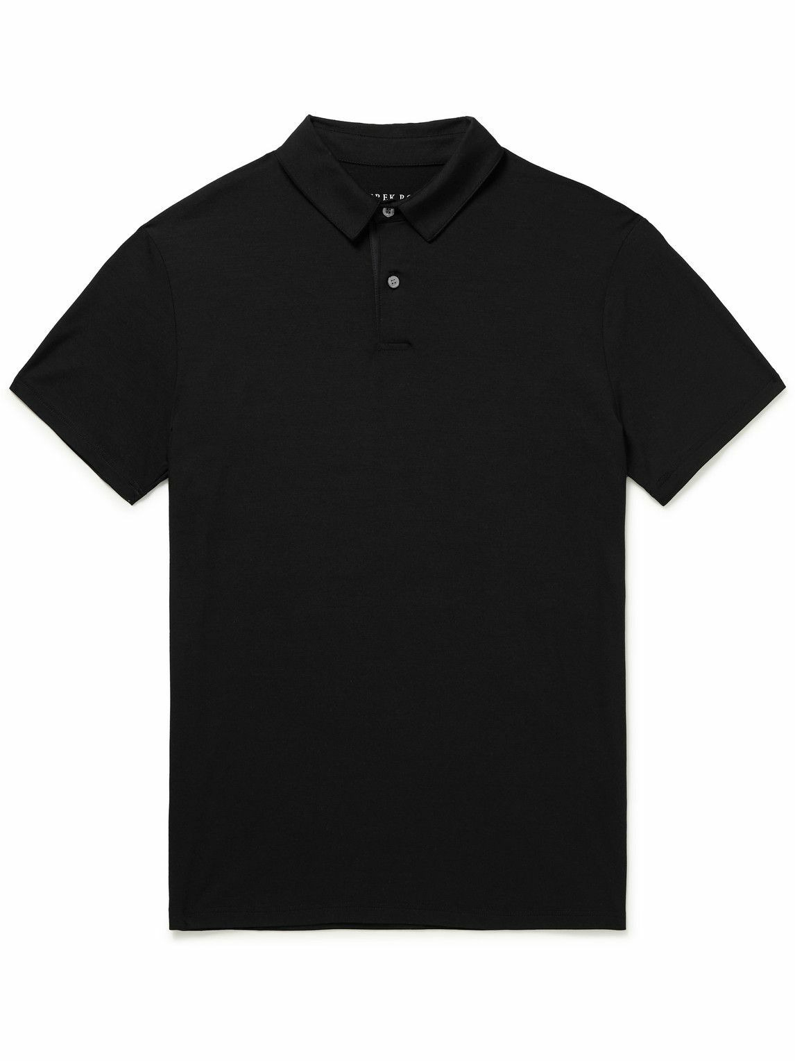 Photo: Derek Rose - Basel Stretch Micro Modal Polo Shirt - Black