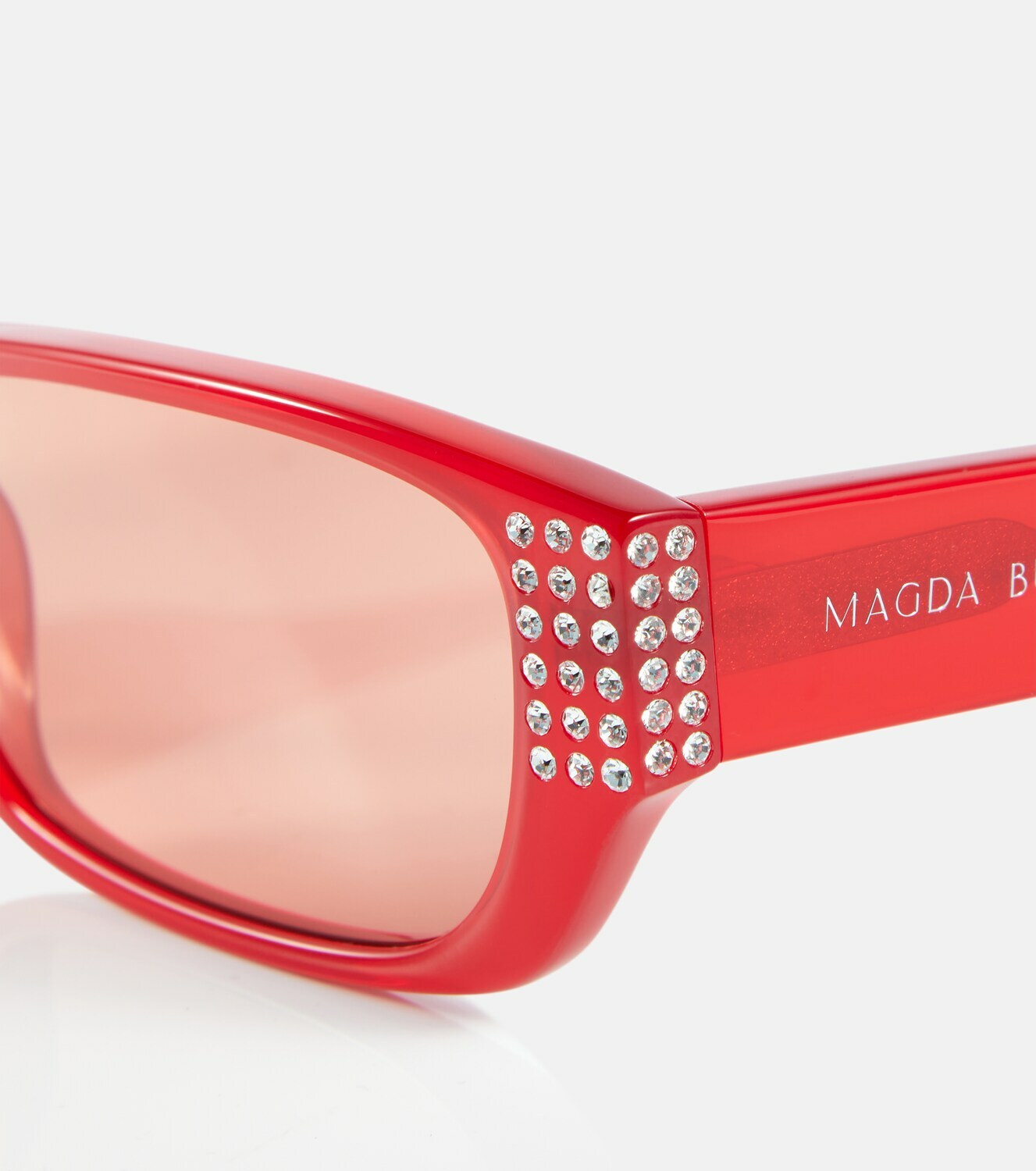 Magda Butrym - x Linda Farrow embellished rectangular sunglasses Magda ...