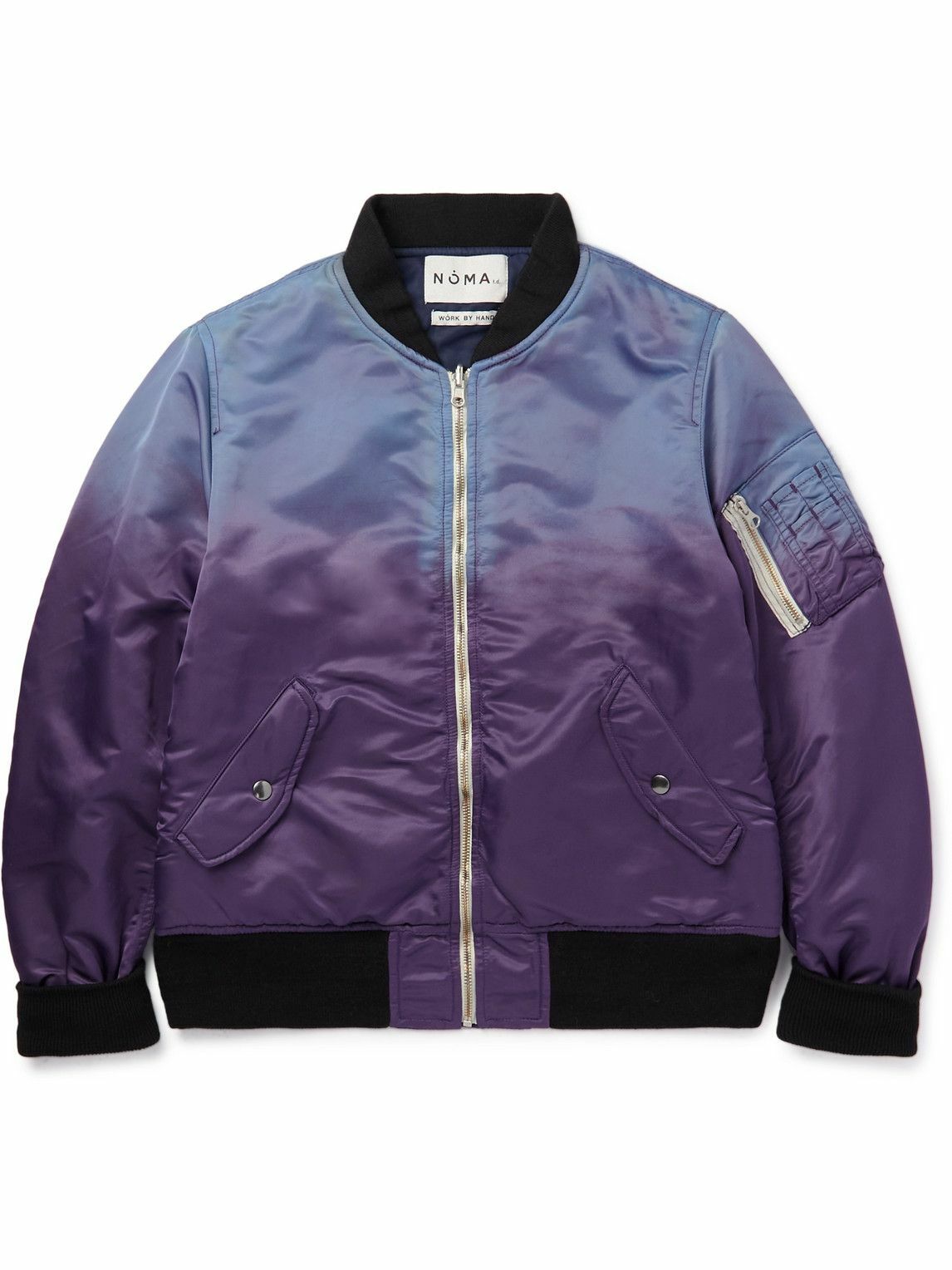 NOMA t.d. - Garment-Dyed Cotton-Twill Bomber Jacket - Purple NOMA t.d.