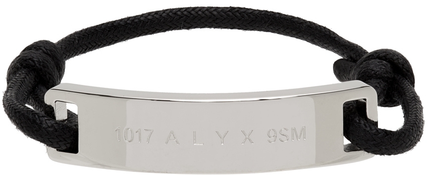 1017 ALYX 9SM Black & Silver Band ID Bracelet