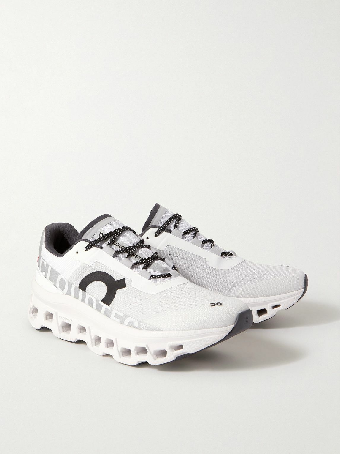 ON - Cloudmonster Rubber-Trimmed Mesh Running Sneakers - White Onia
