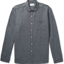 Oliver Spencer - Eton Penny-Collar Mélange Cotton Shirt - Gray