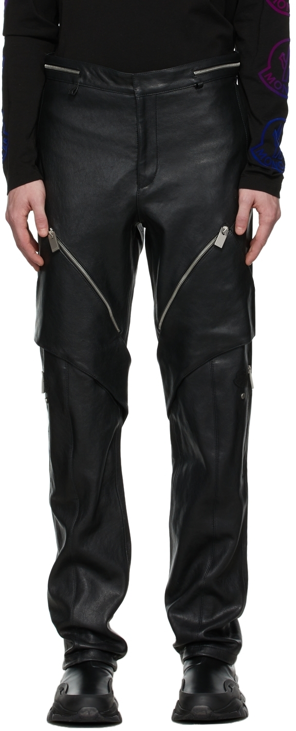 Photo: Moncler Genius 6 Moncler 1017 ALYX 9SM Black Leather Pants