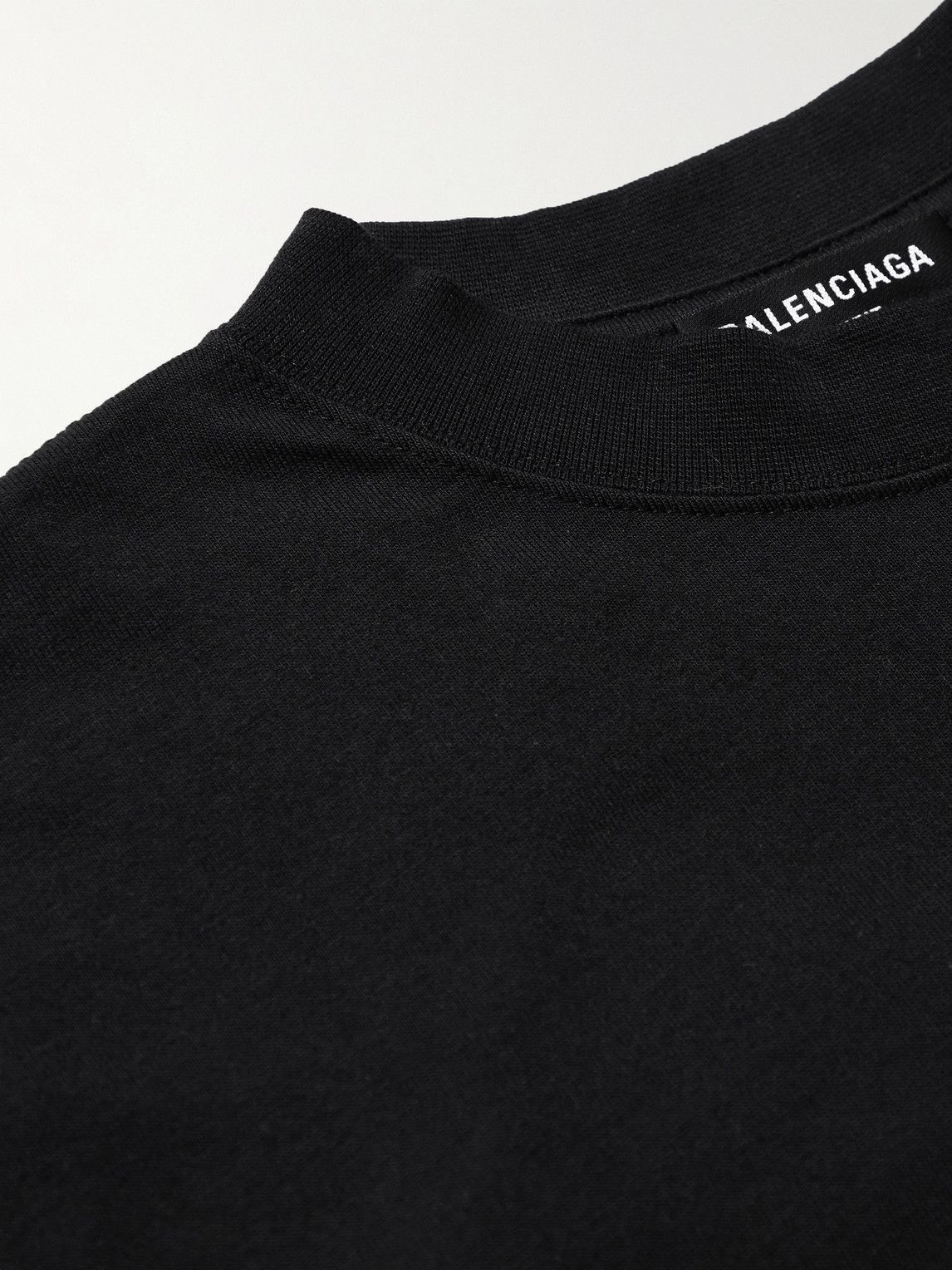 Balenciaga - Oversized Crystal-Embellished Cotton-Jersey T-Shirt ...