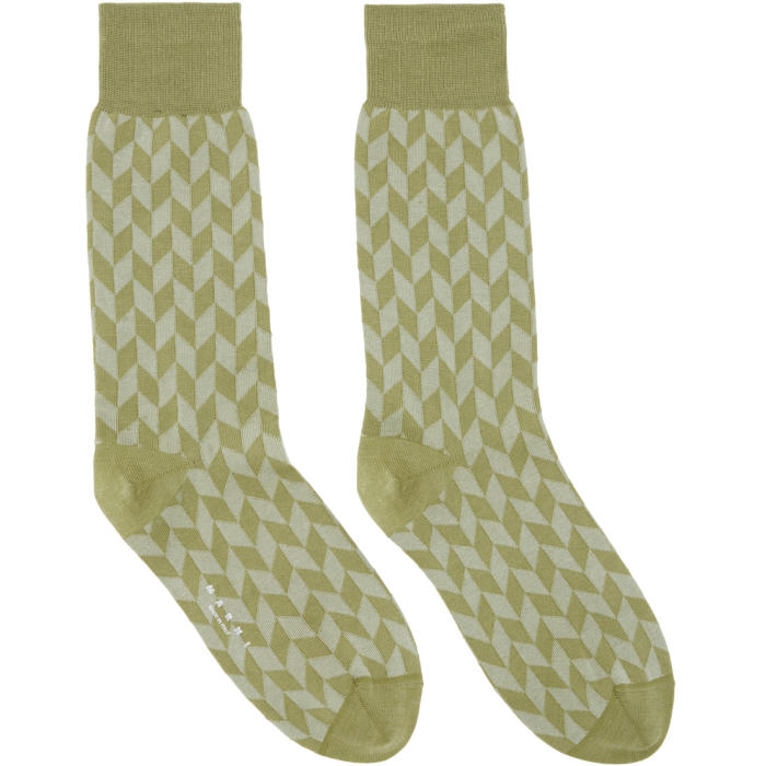 Marni Green Jacquard Socks Marni