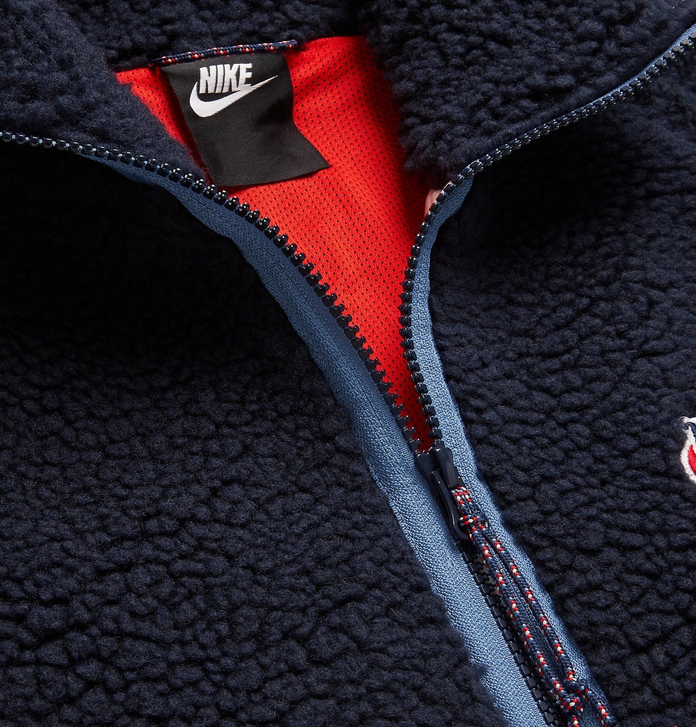 nike nsw panelled fleece and quilted shell hooded jacket