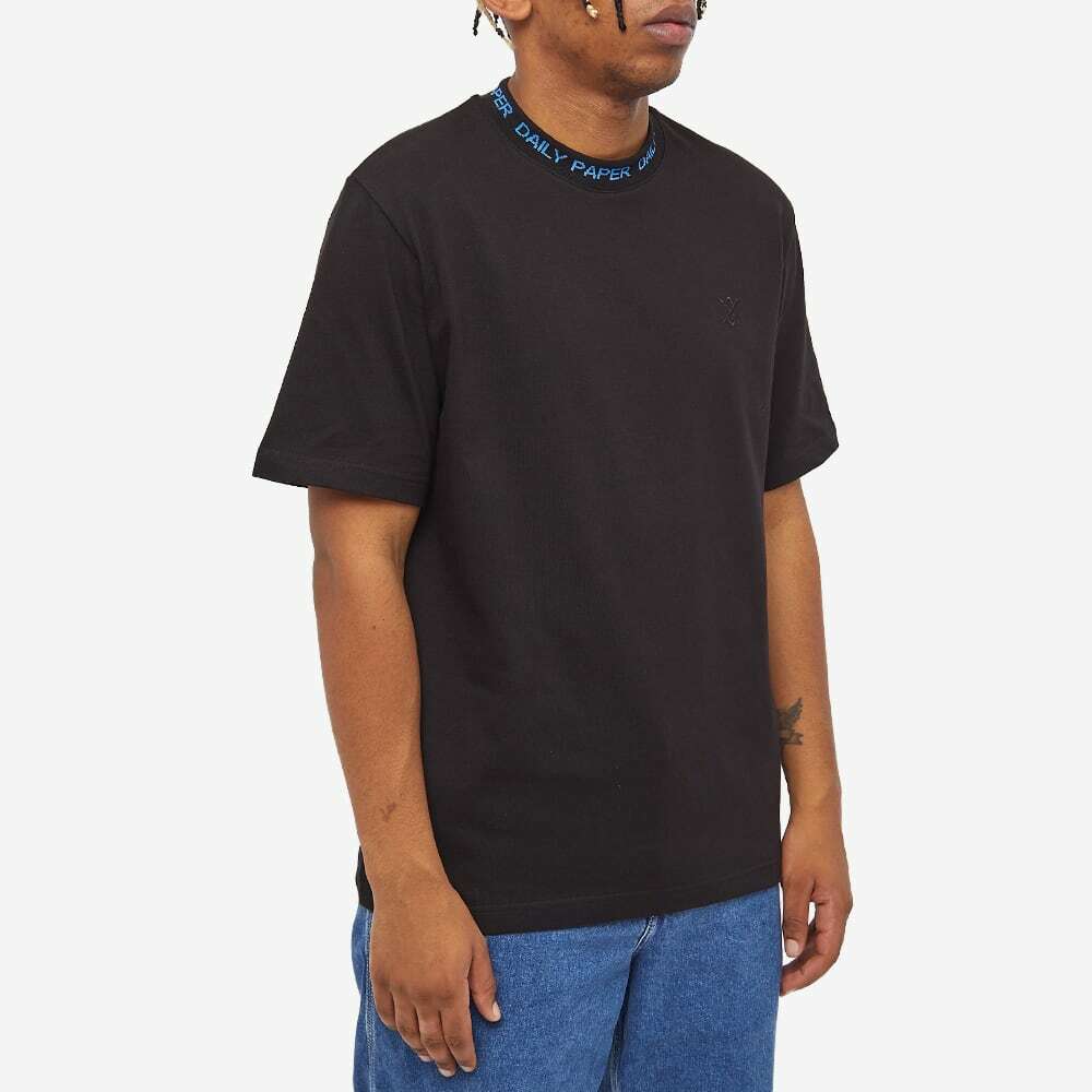 Daily Paper Men's Erib Collar T-Shirt in Black Daily Paper