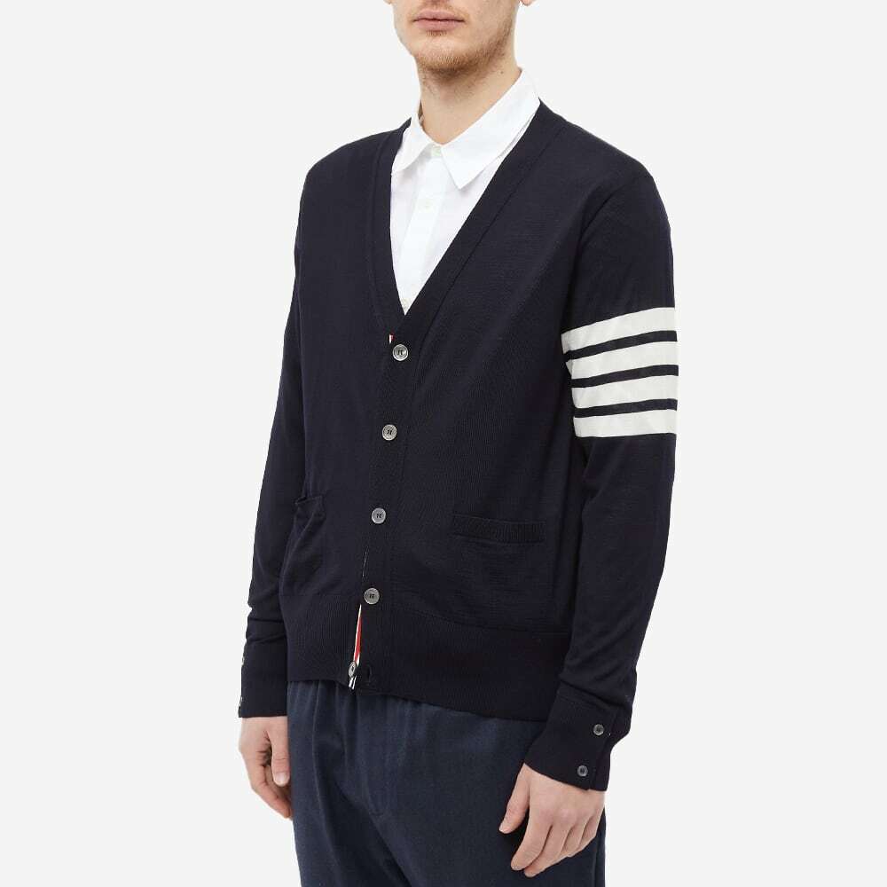 Thom Browne Men's Classic Merino Cardigan in Navy Thom Browne