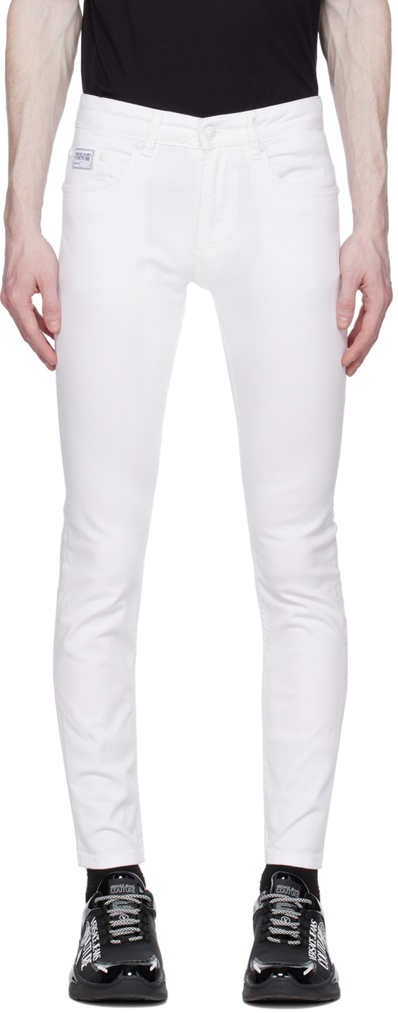Versace Jeans Couture White Slim-Fit Jeans Versace