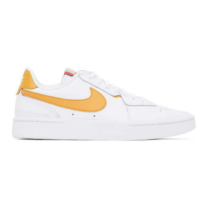 nike court blanc yellow